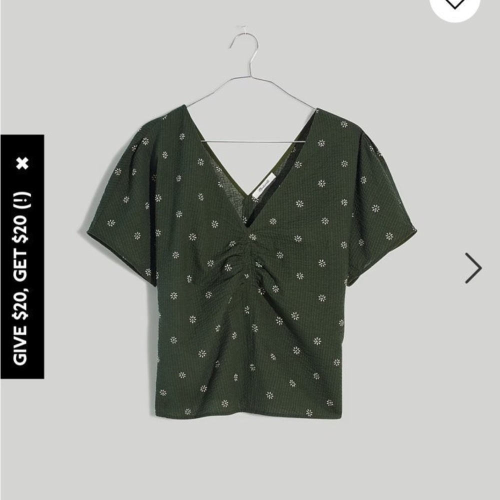 Madewell NWT Voile Puff-Sleeve Top